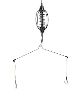 Carp Fishing Feeder Baits Cage, Spring Fish with Holder, Inline Methods Tackle Baits Cage Hook Ri...