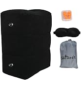 Skyrest Inflatable Foot Rest Travel Pillow-Adjustable Airplane Footrest for Airplane Travel, Car,...