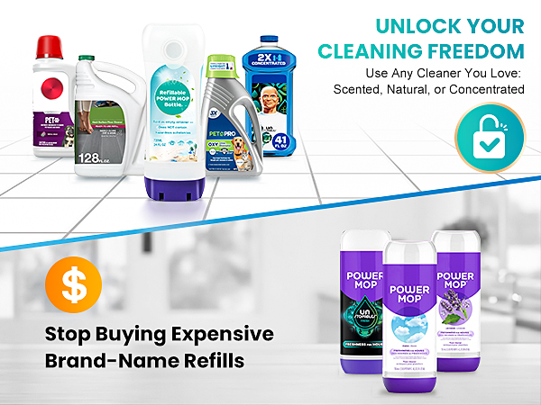 Mix with any cleaning solution