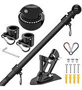 ZMTECH Flag Pole - Upgraded Bracket, 6 FT Stainless Steel Flag Poles for Outside House, Residenti...