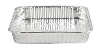 8 x 8 Aluminum Foil Pans with Plastic Lids (25 Pack) - 8 Inch Foil Pans with Lids - Recyclable