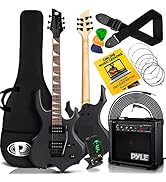 Heavy Metal Electric Guitar Axe with Amplifier Kit, Full Size 6 String Instrument Package 10W Amp...