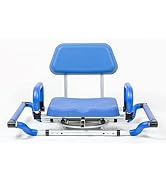 iLIVING ILG-628 Swivel Pivoting Tub-Mounted Shower Chair for Bathtub with Padded Seat, Back and A...