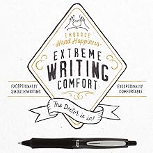 Graphic badge reads, "Extreme writing comfort"