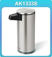 AIKE SensePro Automatic Soap Dispenser Type-C Rechargeable, Brushed Stainless Steel Finish 12.8 f...