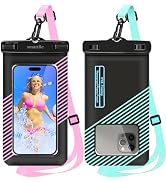 smartlle Floating Waterproof Phone Holder Pouches Cases Covers, IPX8 Cell Phone Water Protectors ...