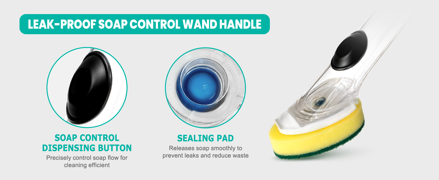 non scratch dish wand with handle cleaning soap control dishwand refills 7