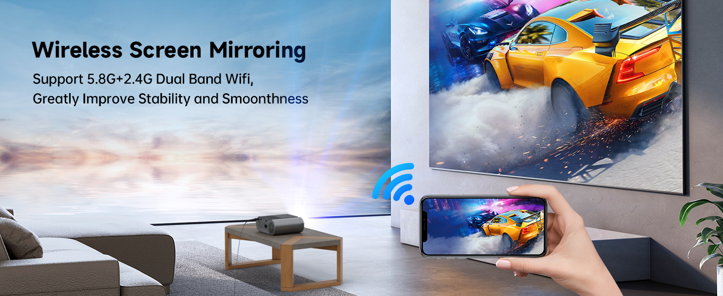 vmavo mini projector wifi