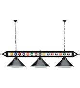 GSE 59" Pool Billiard Table Light with Billiard Balls Decoration, Hanging Billiard Light for 7ft/...
