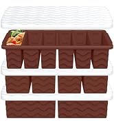 3-Pack Silicone Freezer Trays with Lid,2 Large 2-Cup(500ml)&4 Medium 1-Cup(250ml)&6 Small 1/2-Cup...