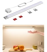 Joyzy 17'' Hand Wave Under Cabinet Lighting Plug in, Dimmable Under Counter Lights for Kitchen Si...