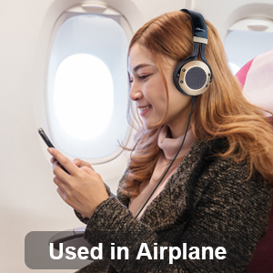 wire headphone for airplane use