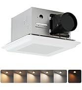 JULLISON 100CFM Bathroom Exhaust Fan With Night light: 26W Ceiling Fan With LED Light for Bathroo...