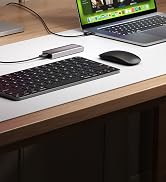 Lemorele USB C KVM Switch: 2 Computers Share 4K@60Hz HDMI Monitor, 100W PD Fast Charging, 3×USB-A...