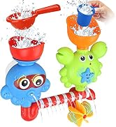 GOODLOGO Bath Toys Bathtub Toys for 1 2 3 4 Year Old Kids Toddlers Bath Wall Toy Waterfall Fill S...