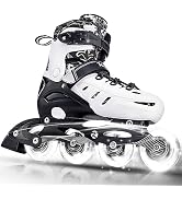 Inline Skates for Kids and Adult, Adjustable Fun Illuminating Skates for Girls, Boys, Women and M...