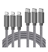 gray usb c to lightning cable