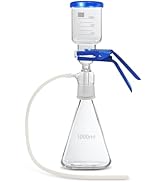 LVDALAB Lab Vacuum Filtration Distillation Apparatus, Borosilicate Glass Vacuum Filtration Assemb...