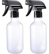 GearTrust Small Water Spray Bottle for Hair, Frosted Clear Plastic Small Squirt Bottle with Adjus...