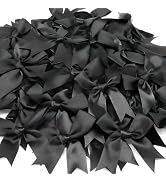 Black Gift Wrap Bows - 50pcs Elegant Reusable Bows for Gift Wrapping, Party Decorations, Wedding ...