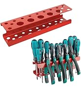 MUTUACTOR Magnetic Screwdriver Rack,1PCS Heavy Duty Magnetic Mount Red Screwdriver Organizer,Magn...