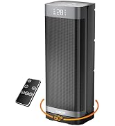 FLYMOON Portable Space Heater, Space Heaters for Indoor Use, Small Space Heater with 4 Modes Remo...