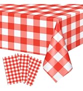 RED & WHITE GINGHAM TABLECLOTHS