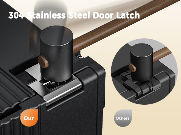 Insulated food pan carrier with 304 stainless steel door latch