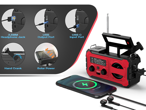 camping radio noaa radio hurricane supplies for home outdoor radio emergency car kit