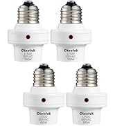 otnofok Light Sensor Socket, E26/E27 Light Bulb Socket, Automatic Dusk to Dawn Photocell Sensor w...