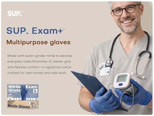 Made with exam-grade nitrile to elevate everyday tasks. Smoother fit,