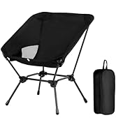 oilpus Ultralight Folding Camping Chair, 2-in-1 Height Adjustable, Square Frame for Stability, Qu...