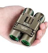 PISEZ 30X60 Compact Binoculars for Adults and Kids,Lightweight Foldable Easy Focus Small Binocula...