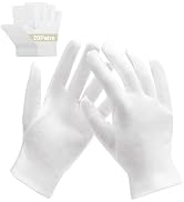 ENPOINT 20 Pairs Archival Photo Gloves, White Work Gloves for Art Handling Working Photography Cl...
