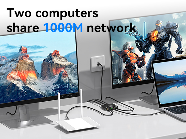 Ethernet Splitter 1 to 4 1000Mbps