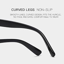 Non-slip curved temples