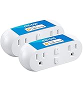 Meross WiFi Dual Smart Plug 15A Smart Outlet Supports Apple HomeKit, Siri, Alexa, Echo and SmartT...