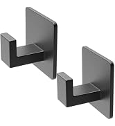 PMMASTO Adhesive Hooks Towel Hooks - 2 Pack Aluminum Wall Hooks Towel Hanger Shower Hook for Bath...