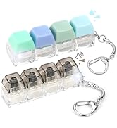 Keyboard Fidget Toy, 2 PCS Fidget Keyboard Keychain Silent Keyboard Clicker Fidget Toy Stress Rel...