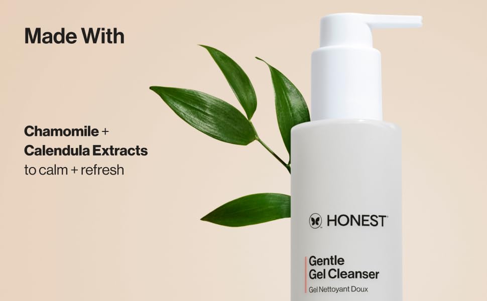 Made with Chamomile + Calendula Extracts to calm + refresh.