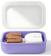 Enhanced Leak Proof Travel Soap Case, AIMAIAIMAI Silicone Soap Container with Draining Layer, Por...