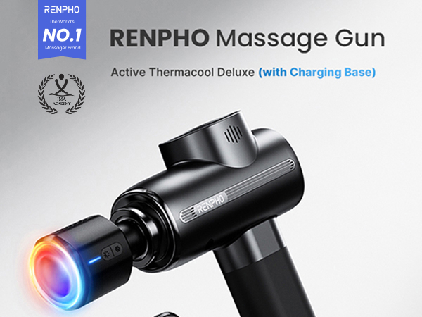 Massage Gun Deep Tissue with Charging Stand, Heat and Cold Head