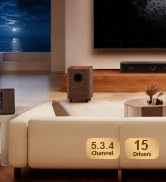 Hiwill-Audio 5.3.4 Flagship Dolby Atmos Soundbar, 15 Drivers, Acoustic Triple-Band Driver Archite...