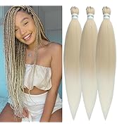 Blonde White Braiding Hair Prestretched Yaki Ez Braid Gyal Synthetic Braiding Hair