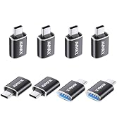 AVMAX USB C to USB A Adapter 8 Pack, USBC Male to USB A 3.0 Female OTG Adapter, Type C Male to Ty...