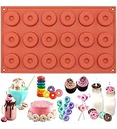 Funshowcase Mini Donut Silicone Mold 18 Cavity 30x17x1cm