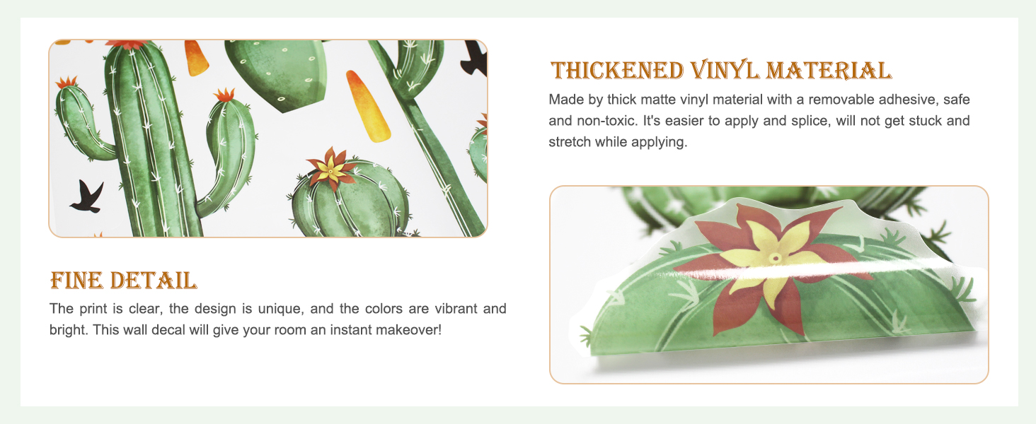 cactus wall decals