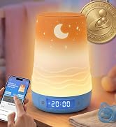 Mewaii White Noise Sound Machine Baby & Adult with Night Light | AI Cry Detection, App Remote Con...