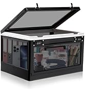 GLOQESEN Large Medicine Lock Box, Clear Lockbox for Medication, 24L Lockable Storage Box with Dua...