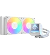 GAMDIAS CHIONE P5 240mm AIO CPU Liquid Cooler, Rotatable Magnetic 3.4 IPS LCD Screen Display, Ful...